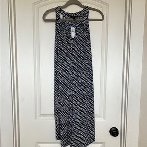 Navy blue and White Patterned Sundress
